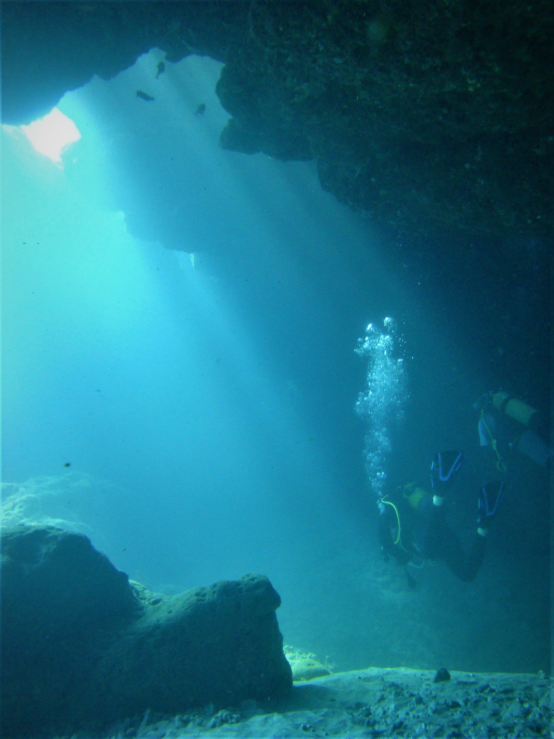 AMBIANCE GROTTE capturée pendant une plongée à La Réunion